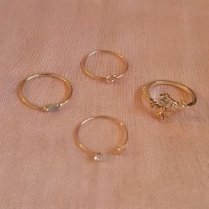 Star charms ring set